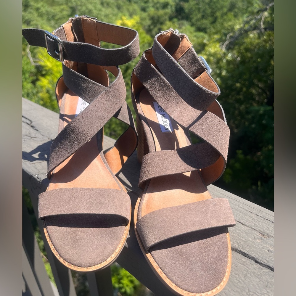 Steve Madden suede heeled sandals